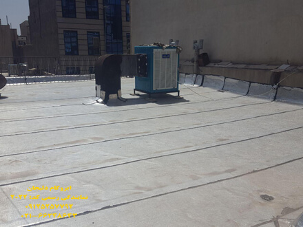 اجری ایزوگام دلیجان در پشت بام ساختمان در مهرآباد تهران